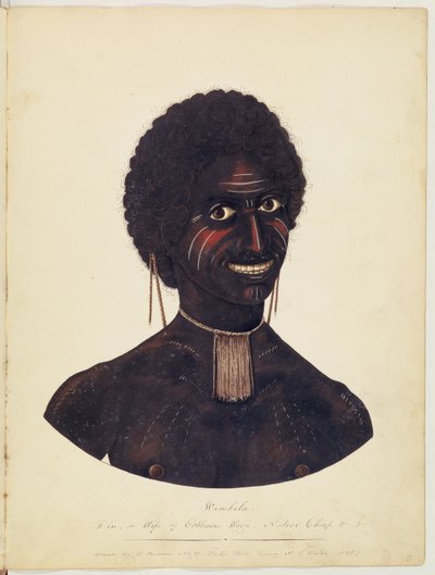 Wambela, épouse de Cobbawn Wogi, chef natif de Port Stephen, NSW, 1820 - Richard Browne